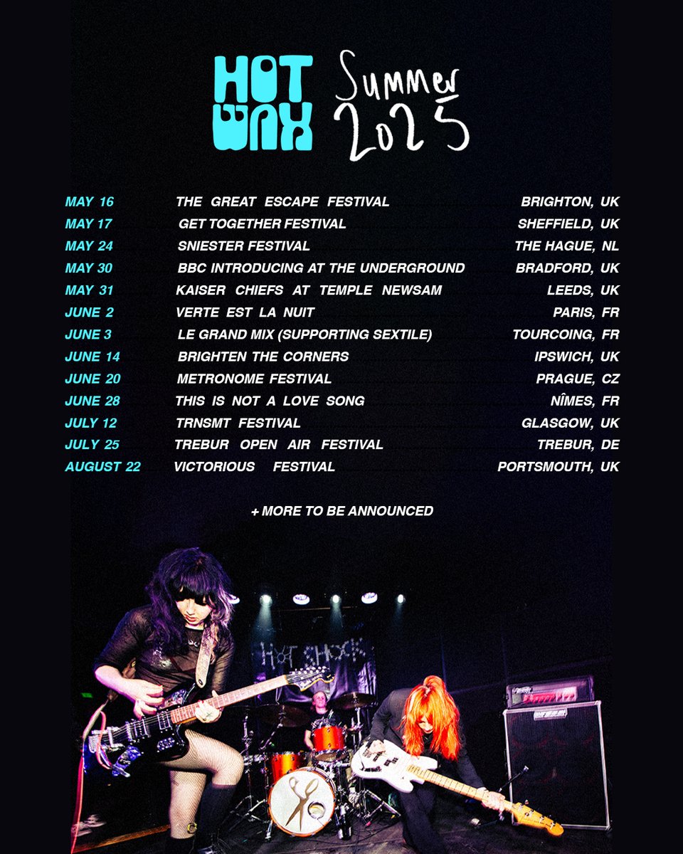 HotWax (@hotwaxbandd) on Twitter photo Another summer of festivals starting very soon 🍹👙🚬 🎤 YESSSS
Get your tickets: hotwaxofficial.com/#live-dates
Photo by <a href="/judeharr8/">Jude Harrison</a> Another summer of festivals starting very soon 🍹👙🚬 🎤 YESSSS
Get your tickets: hotwaxofficial.com/#live-dates
Photo by <a href="/judeharr8/">Jude Harrison</a>