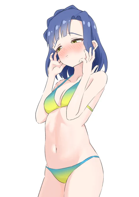 お絵描きリハビリには水着が良いとされる #七尾百合子 