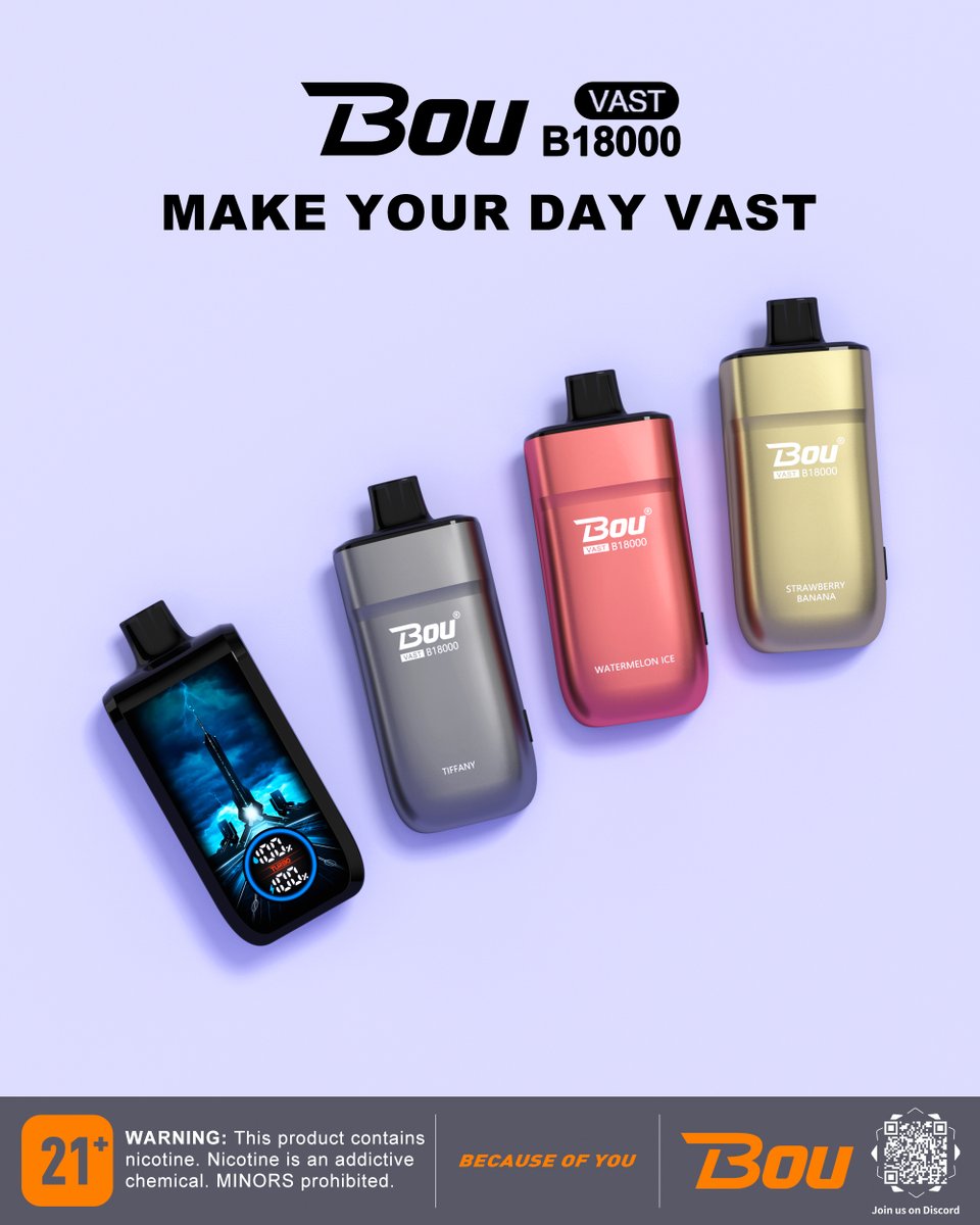 BOU_Official (@bou_global) on Twitter photo ๐ฅ Make your day VAST with ๐๐ข๐จ ๐ฉ๐๐ฆ๐ง ๐๐ญ๐ด๐ฌ๐ฌ๐ฌ!
โก Enhanced flavor, smoother clouds โ thanks to ๐๐๐ฎ๐น ๐ ๐ฒ๐๐ต ๐๐ผ๐ถ๐น technology.
๐จ Style, performance, and satisfaction in every puff.
#BOUVAST #B18000 #VapeStyle #SmoothFlavor #DualMeshCoil #VapeTech #VapeLife ๐ฅ Make your day VAST with ๐๐ข๐จ ๐ฉ๐๐ฆ๐ง ๐๐ญ๐ด๐ฌ๐ฌ๐ฌ!
โก Enhanced flavor, smoother clouds โ thanks to ๐๐๐ฎ๐น ๐ ๐ฒ๐๐ต ๐๐ผ๐ถ๐น technology.
๐จ Style, performance, and satisfaction in every puff.
#BOUVAST #B18000 #VapeStyle #SmoothFlavor #DualMeshCoil #VapeTech #VapeLife