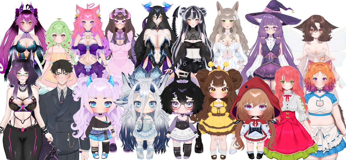 These are just a few of my babies from the past few years. All made with heart and soul, each one with its own unique personality, style, and a whole lotta love.
#Vtuber #ENVtuber