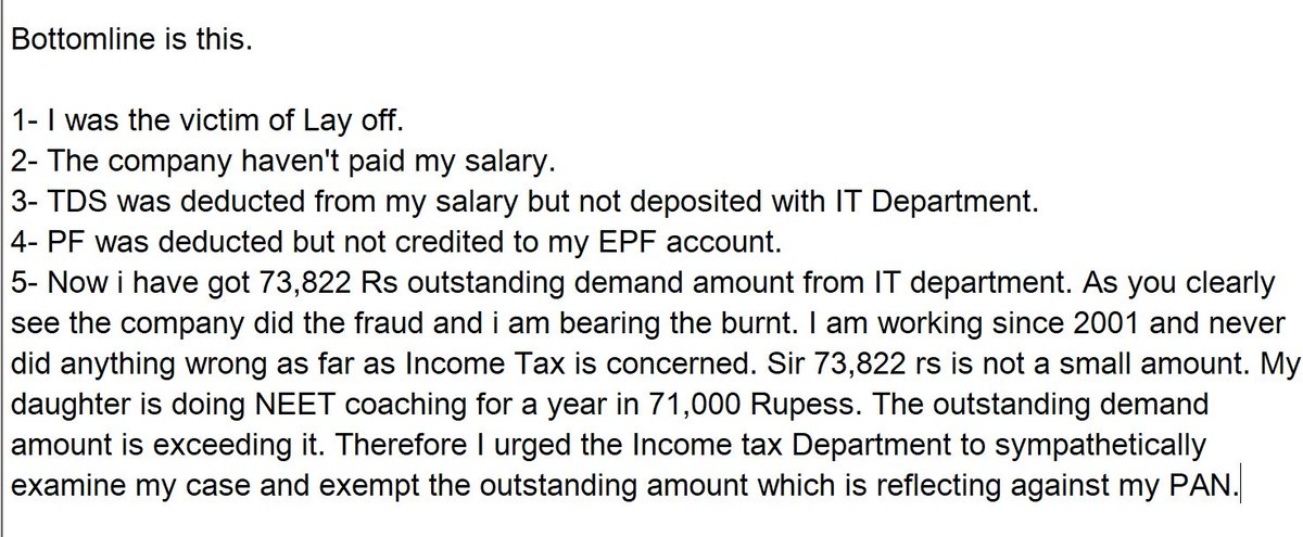An appeal from a honest tax payer 🙏🏻

Lost hope from everywhere. A visit in Income Tax office and many phone calls to CPC Bangluru havn't solved the problem. Just asking help from You. Pls 👇🏻
<a href="/IncomeTaxIndia/">Income Tax India</a> <a href="/incometaxdelhi/">Income Tax Delhi</a> <a href="/nsitharaman/">Nirmala Sitharaman</a> <a href="/nsitharamanoffc/">Nirmala Sitharaman Office</a> <a href="/mppchaudhary/">Pankaj Chaudhary</a>