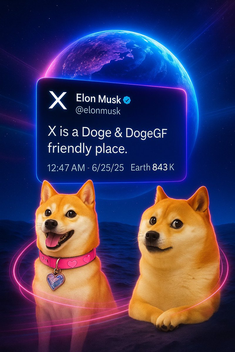 DogeGF69's tweet image. I see the future!
I predict these things.
@elonmusk it’s almost time to let the doges out!!! 🩷🩷🩷
@dogecoin @dogegftoken @BillyM2k