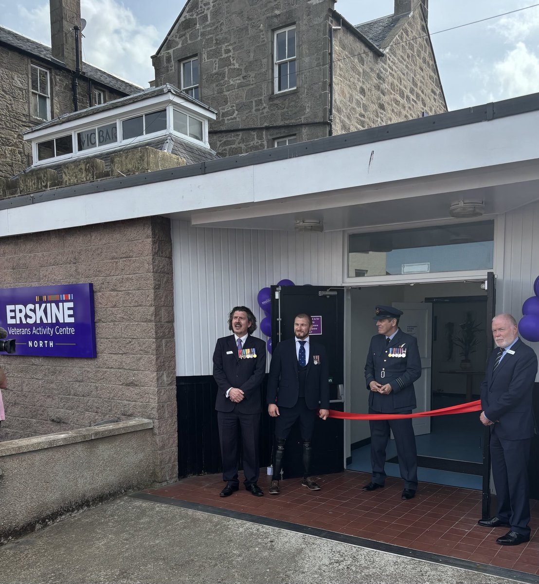 ASCowan's tweet image. Thrilled to be at the opening of Erskine’s new Northern Veterans Activity Centre in Forres. Outstanding facility. ⁦@ErskineCharity⁩ ⁦@IanCMBE⁩