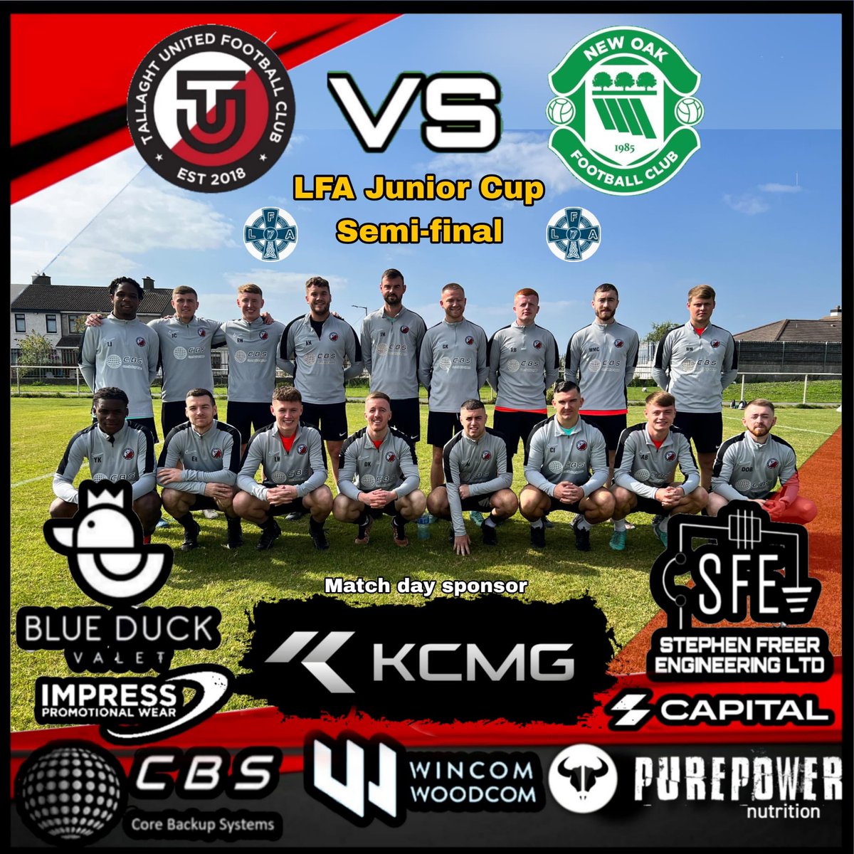 ⚽️Match Fixture⚽️

Our Major 1 side are in cup action this weekend in the LFA semi final. A win books our spot in the final so make sure to come and support the lads!

🆚New Oak Boys
🗓️03/05
⏰12PM
📍SDFL Astro
🎟️€5 entry (Under 16s free)

Cmon Tallaght
#TallaghtUnited