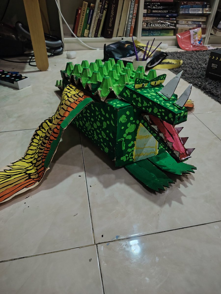 So he just executed his design and he's gonna hand it in to school tomorrow