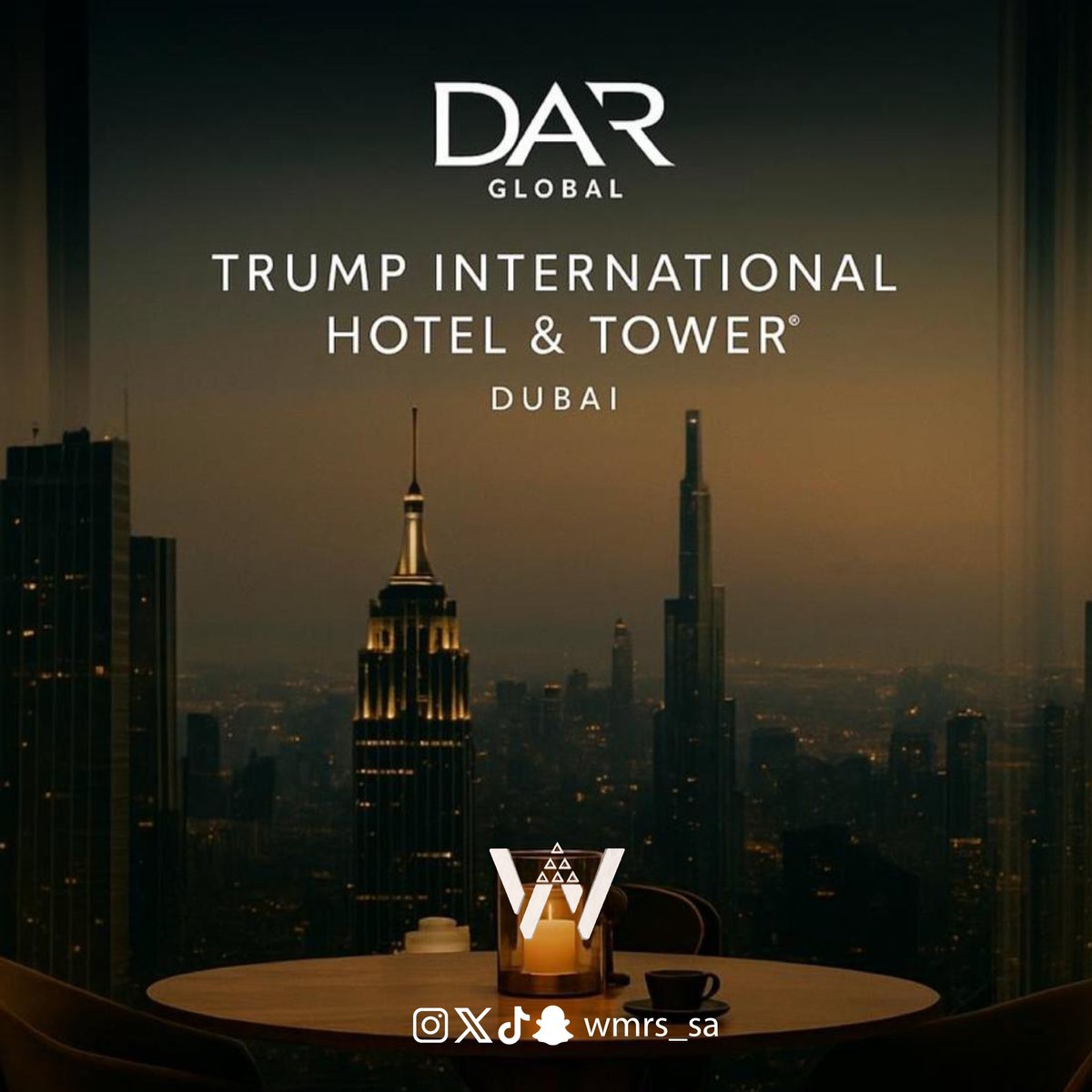 Wmrs_sa's tweet photo. 📷استثمر في مشروع أيقوني جديد في قلب دبي! Trump International Hotel &amp; Tower Dubai من Dar Global وبالشراكة مع The Trump Organization يجمع بين الرفاهية والعائد الاستثماري القوي. الفرصة الآن مشروع عالمي في أهم مدينة للفرص. #DarGlobal#Trump #RealEstate#Dubai#WGroup #Wrem https://t.co/wkAyByWBgW
