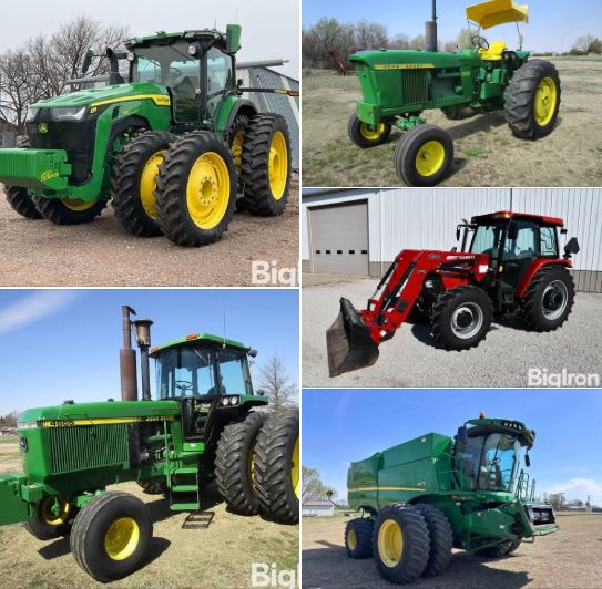Greg Peterson (@machinerypete) on Twitter photo Nearly 1300 items selling tomorrow on <a href="/BigIronAuctions/">BigIron Auctions</a> weekly online sale. '20 JD 8R 370 from CO, 2573 hrs; '99 JD 4555 2WD from KS, 8190 hrs; '72 JD 4020 from KS; '09 CaseIH Farmall 105U w/ loader from IL; (2) JD S670's from KS. Info/bidding here bigiron.com/Auctions/Apr_3… Nearly 1300 items selling tomorrow on <a href="/BigIronAuctions/">BigIron Auctions</a> weekly online sale. '20 JD 8R 370 from CO, 2573 hrs; '99 JD 4555 2WD from KS, 8190 hrs; '72 JD 4020 from KS; '09 CaseIH Farmall 105U w/ loader from IL; (2) JD S670's from KS. Info/bidding here bigiron.com/Auctions/Apr_3…