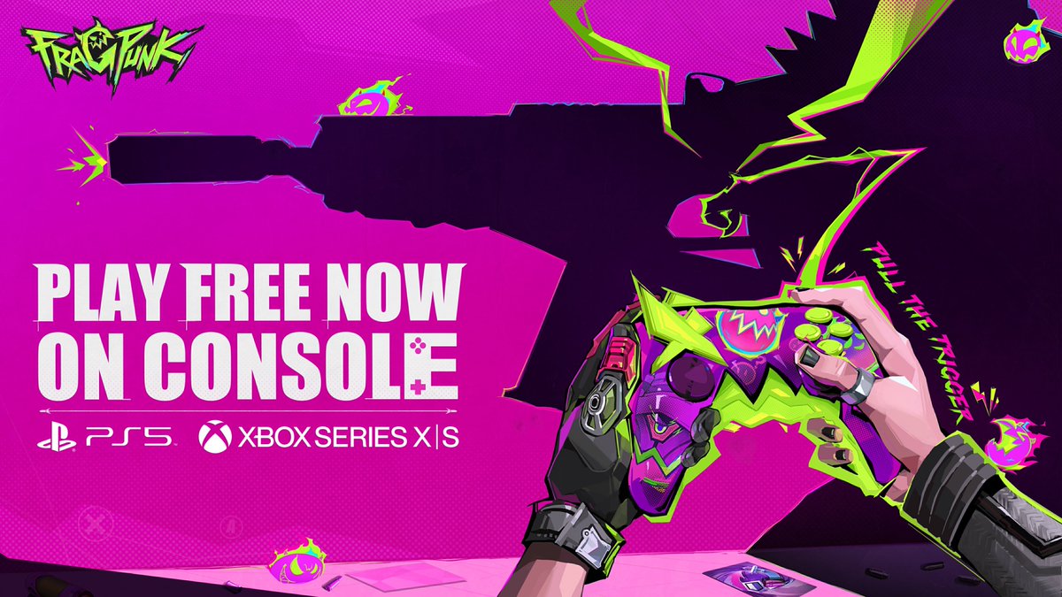 💥 FragPunk is now available on PlayStation 5 and Xbox Series X|S!

Enjoy console-exclusive features including vibration and aim assist.
Ready to twist every round with Shard Cards and break the rules?

PLAY FREE ON CONSOLE! DOWNLOAD NOW! ⚡📺

#FragPunk #BreakTheRules