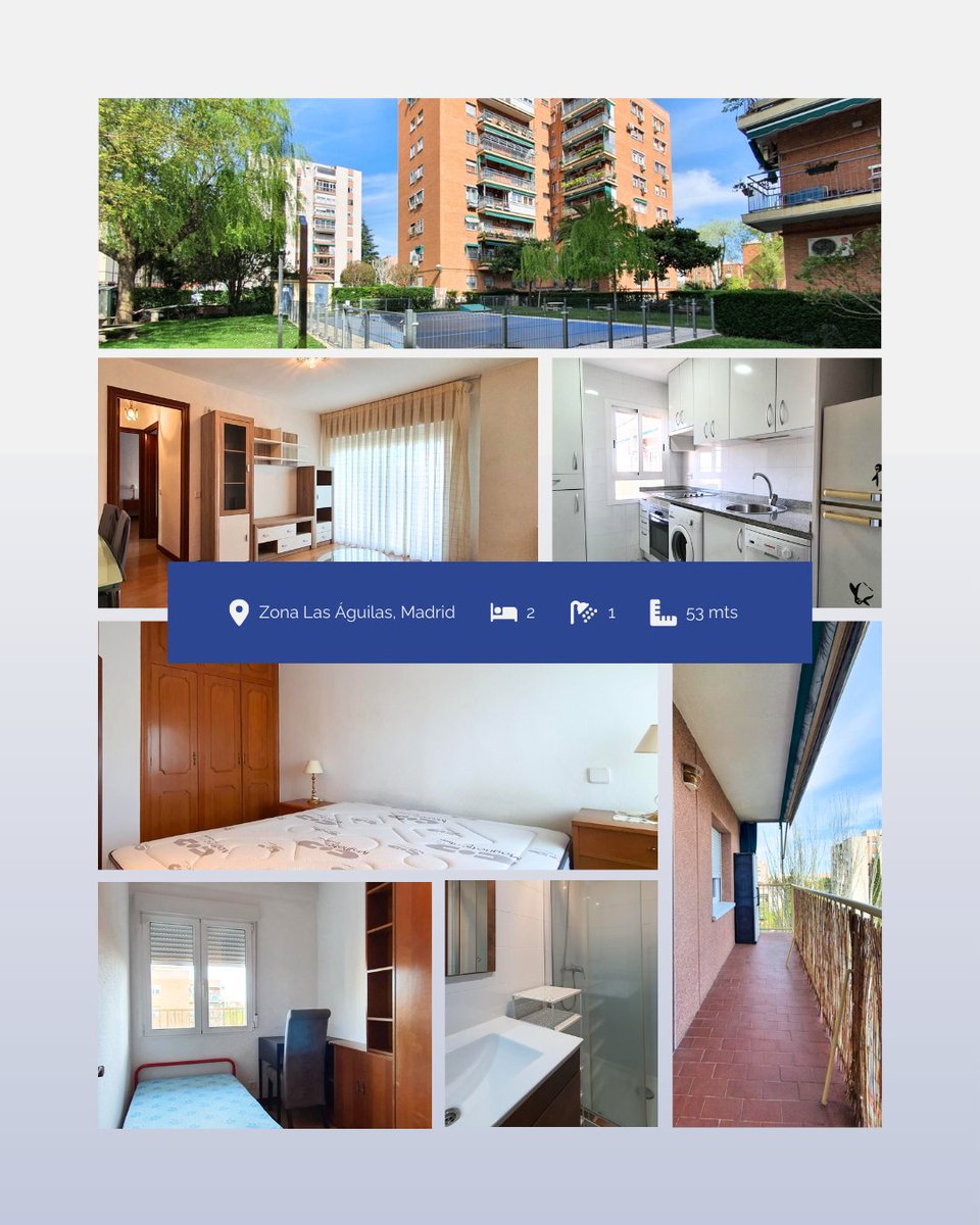 grupogespain's tweet photo. ¡Vivienda en venta en San Ignacio de Loyola-Las Águilas!🏠Una terraza, luz natural todo el día y zonas comunes para disfrutar en cualquier época del año🌳✨Esta vivienda en Las Águilas cuenta con 🛏2 hab., 🚿1 baño y 🛋un salón con acceso directo a la terraza☀¡Ven a visitarla!🙌 https://t.co/hiPQVIpSW3