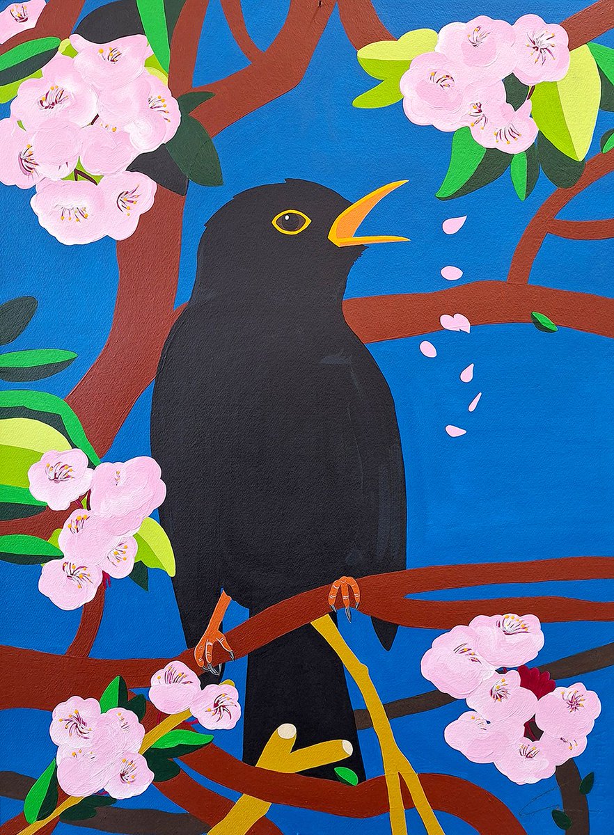 A solo exhibition of joyful, vibrant paintings celebrating the life cycle and changing seasons of the blackbird by artist <a href="/LucyJoStevens/">Lucy Stevens</a>.

One of our previous exhibitors, #Leicester based artist Lucy's new Blackbird exhibition is now open <a href="/StudionAmeLei/">StudionAme Leicester</a>. lucystevens.co.uk/works/blackbird