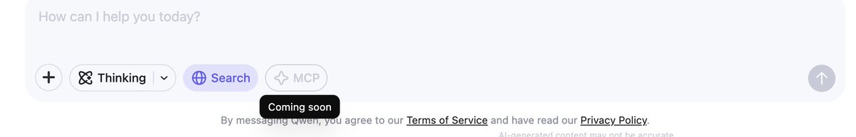 #qwen chat will support #mcp. MCP is the most interesting tech right now, which will make #LLM actionable, and not just text generation. This is truly amazing!