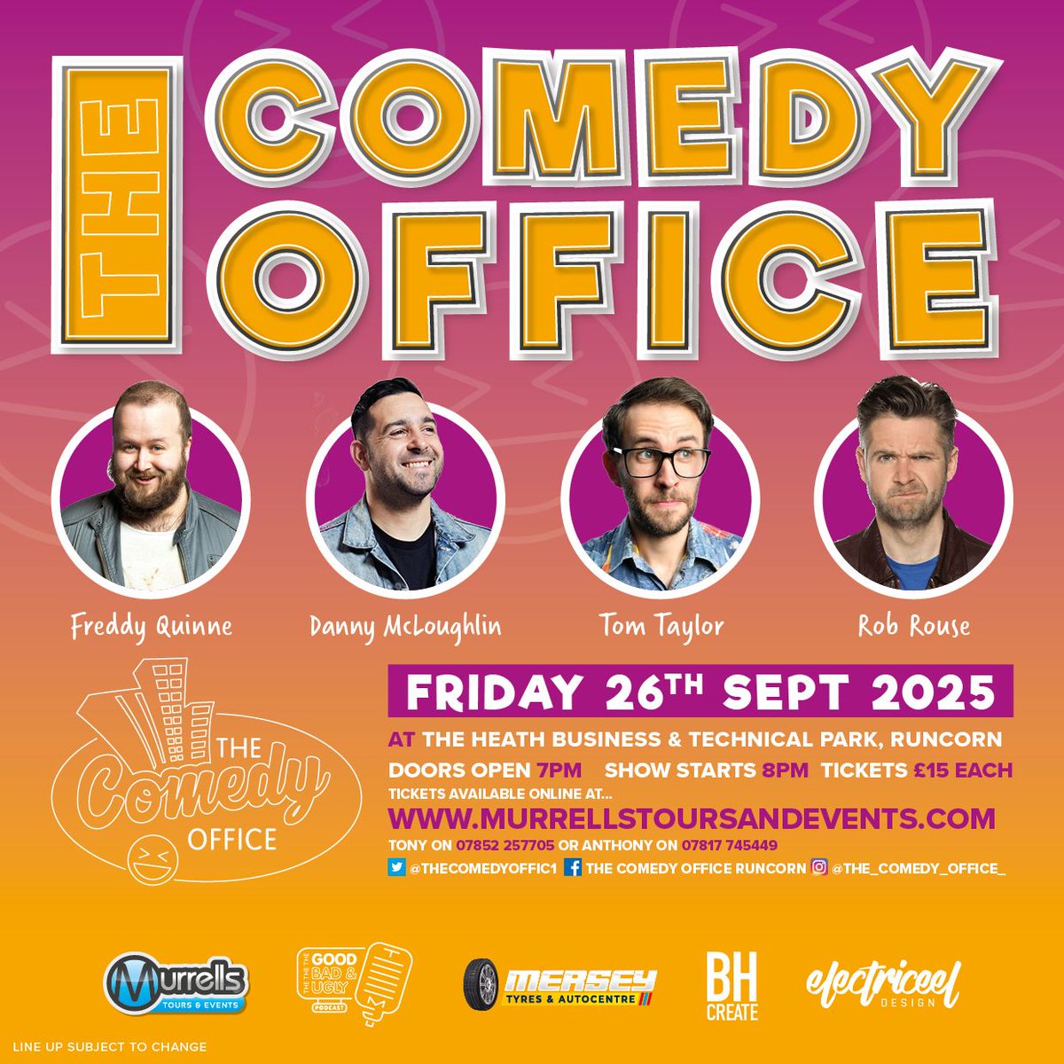 THE COMEDY OFFICE (@thecomedyoffic1) on Twitter photo Our Sept Show Tkts Are On Sale Now Another Unbelievable Line-up <a href="/FreddyQuinne/">Freddy Quinne</a>
<a href="/dannymccomedy/">Danny Mcloughlin</a>
Tom Taylor
<a href="/robrouse/">Rob Rouse</a>
With Guaranteed Laughter From Start To Finish Tkts π«π murrellstoursandevents.com Our Sept Show Tkts Are On Sale Now Another Unbelievable Line-up <a href="/FreddyQuinne/">Freddy Quinne</a>
<a href="/dannymccomedy/">Danny Mcloughlin</a>
Tom Taylor
<a href="/robrouse/">Rob Rouse</a>
With Guaranteed Laughter From Start To Finish Tkts π«π murrellstoursandevents.com