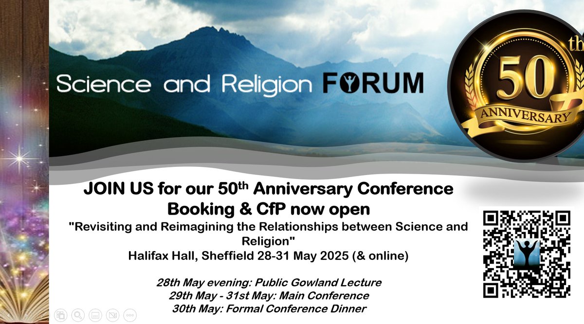 #SRF2025 Join us for your 50th Anniversary.
EXTENDED BOOKING DEADLINE &amp; DAY TICKETS AVAILABLE.

1 Gowland Lecture by +Richard Cheetham
2 Peacocke Prize Winners
5 Keynote Sessions
6 New Voices Papers
21 Short Papers

srforum.org/anniversary-bo…

#conference #academictwitter #PhD