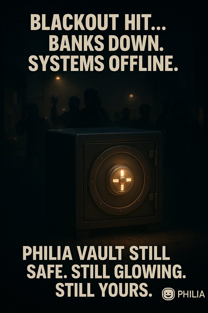 philiainvest's tweet photo. 🚨In a world gone dark yesterday, #backout across Spain, Portugal & parts of France, ATMs down, metros halted, chaos everywhere.
But the $Philia Vault? Still glowing. Still secure. Still yours.
#Philia #CryptoResilience #Blackout2025 #BNB #Bitcoin #crypto https://t.co/MSagj70eK6