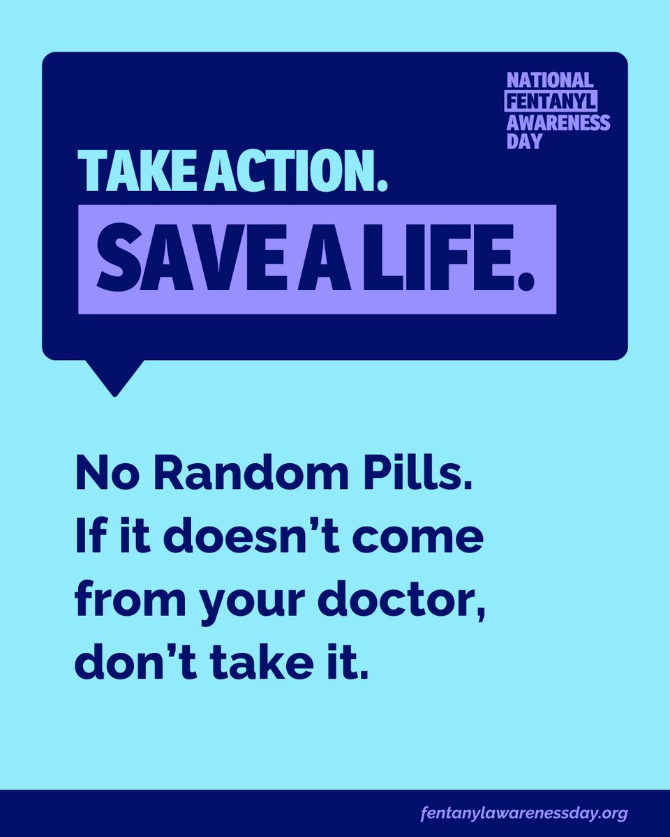 While overdose deaths are down from record highs, too many young lives are still at risk from fake prescription pills made with fentanyl. 

Learn how you can help protect your community at fentanylawarenessday.org 

#NFAD2025 #NoRandomPills #NationalFentanylAwarenessDay
