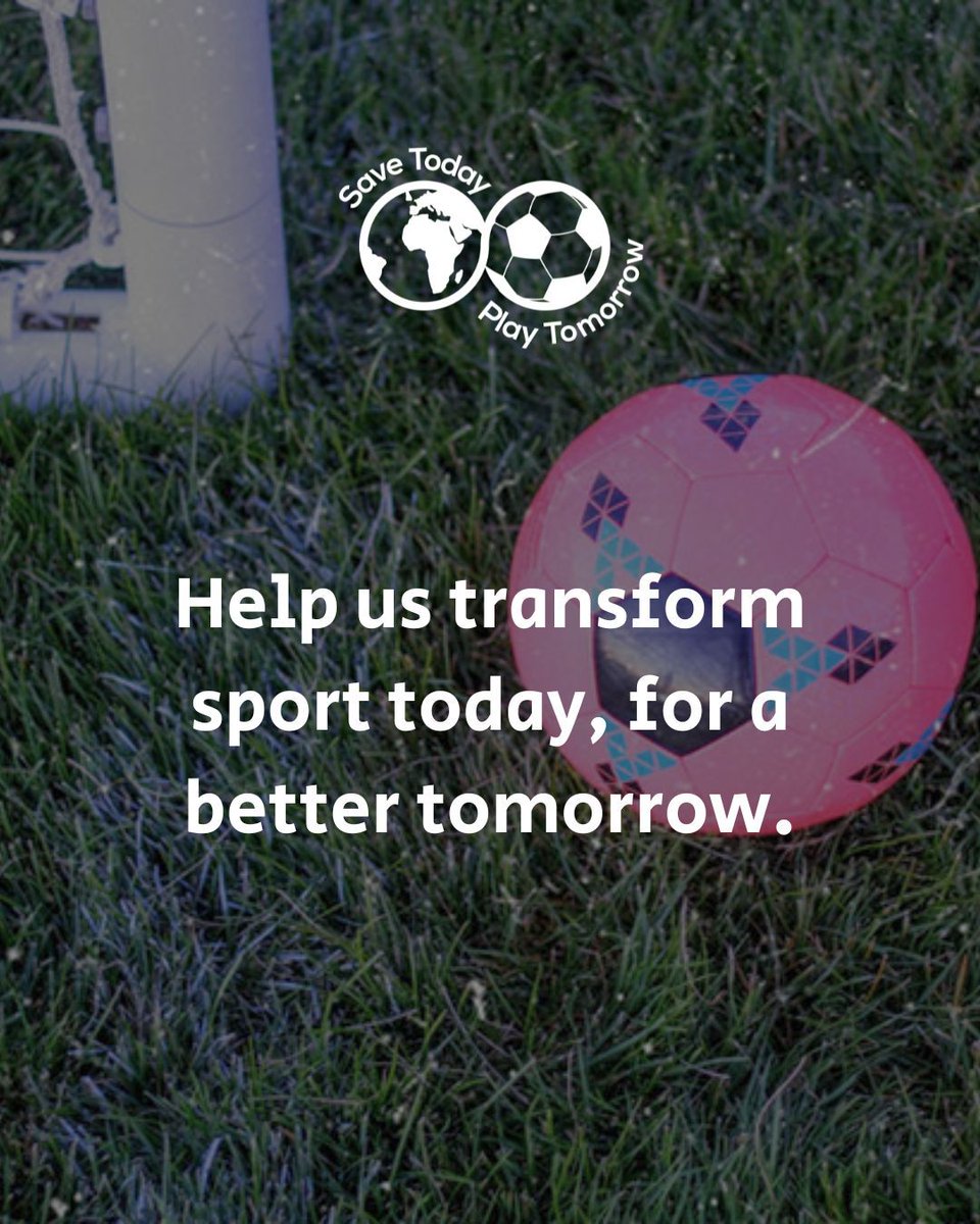 Save Today Play Tomorrow is pioneering sustainability in UK sport 🌍⚽

We're helping clubs tackle environmental, social &amp; financial goals with tailored support.

Help us transform sport today, for a better tomorrow 👉 buff.ly/h4Cvcgt

#SaveTodayPlayTomorrow