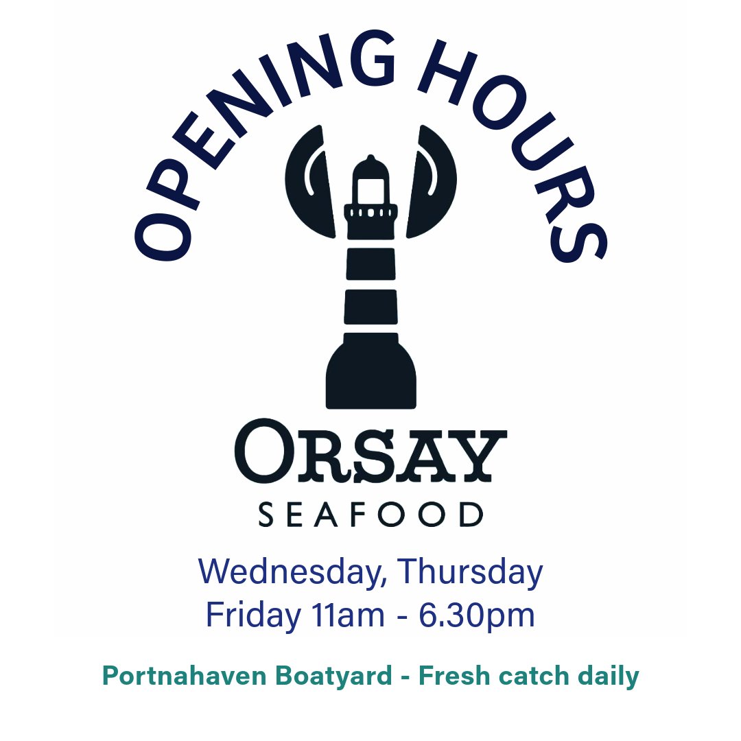 Opening hours throughout May and June (other than whisky festival week here on Islay where you will find us at various hot spots across the island 🥳🦀🌊)