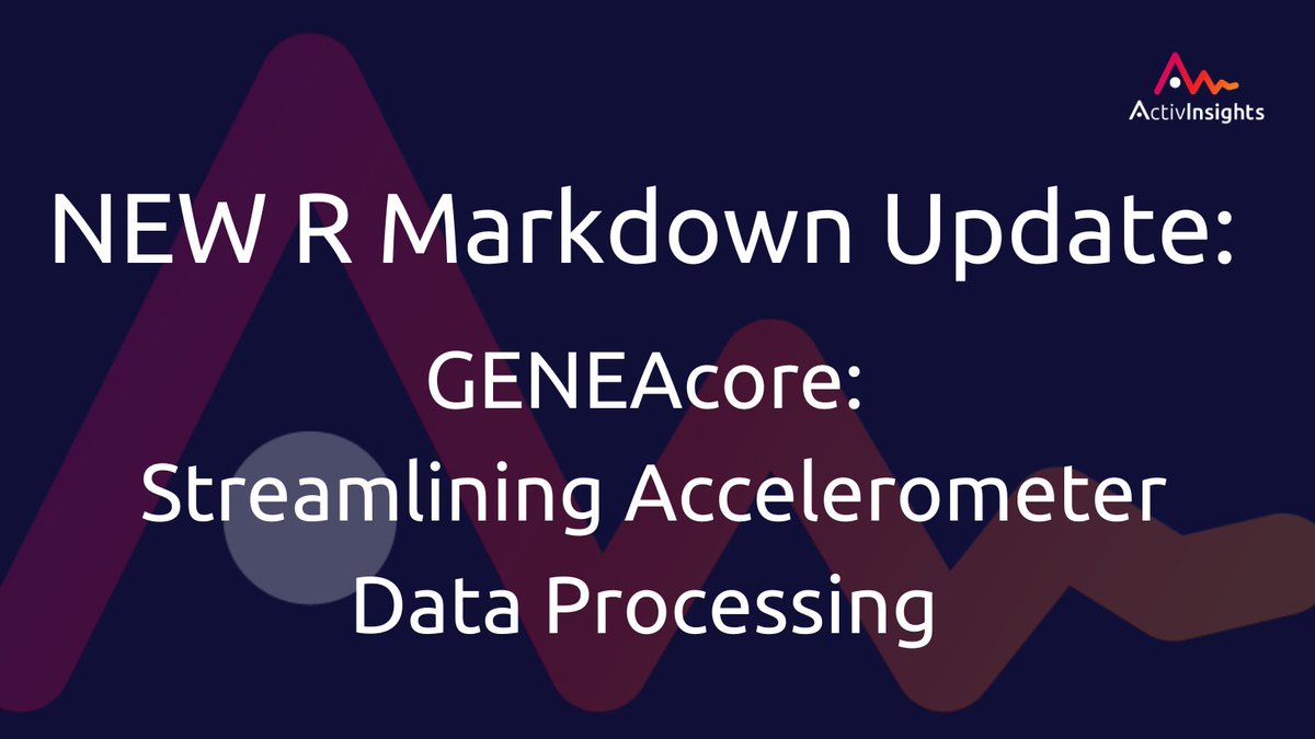 🚀 New #RMarkdown Update

We have released #GENEAcore an open R package hosted on CRAN (eu1.hubs.ly/H0jkgL00) that efficiently pre-processes raw GENEActiv accelerometer files for digital measure implementation. 

GENEAcore helps meet regulatory needs for transparency.

#GGIR