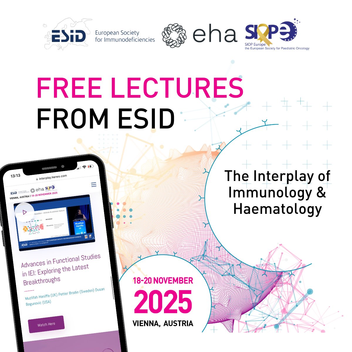 🔬 What’s next in Functional Studies of IEI?
From prenatal immunity to single-cell tech — catch the latest insights from:
✔️ Muzlifah Haniffa
✔️ Petter Brodin
✔️ Dusan Bogunovic
🎥 Watch free: bit.ly/4hWmoW9
📍 Join us at #Interplay2025 
🔗 interplay.kenes.com