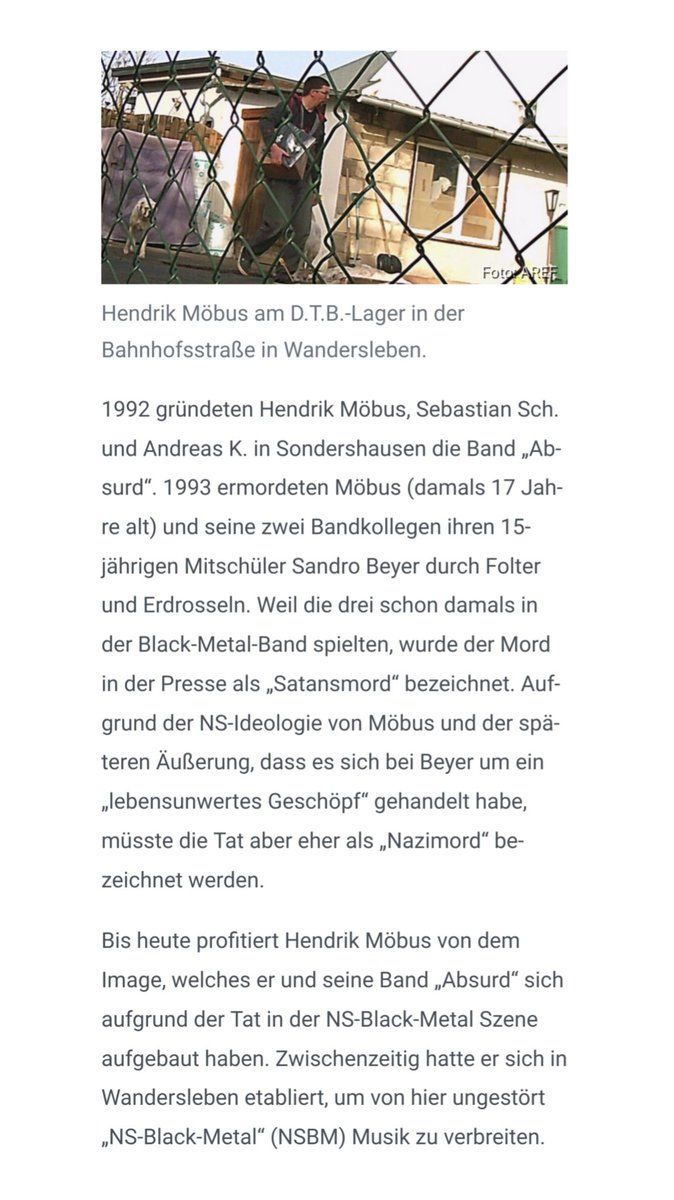 Heute vor 32 Jahren wurde Sandro Beyer von Nationalsozialisten aus in #Sondershausen qualvoll ermordet.

antifainfoblatt.de/aib136/ns-blac…

#keinvergebenkeinvergessen