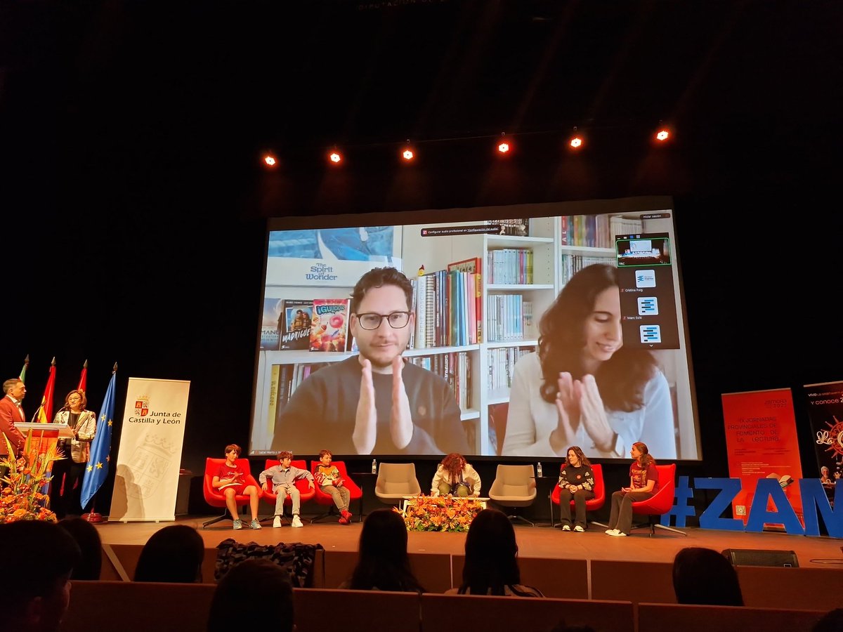 Conectamos online con los escritores de LIJ de <a href="/fictionexpress/">Fiction Express EN</a> Javier Araguz e Isabel Hierro para realizar una charla con alumnos lectores #zamoralee <a href="/Hoy_Libro/">¡Hoy Libro!</a> <a href="/cfiezamora/">CFIE de Zamora</a> <a href="/maiteroes/">Maite Rodríguez</a> 
GRACIAS  a todos los centros de la provincia, a los alumnos lectores y profesores.