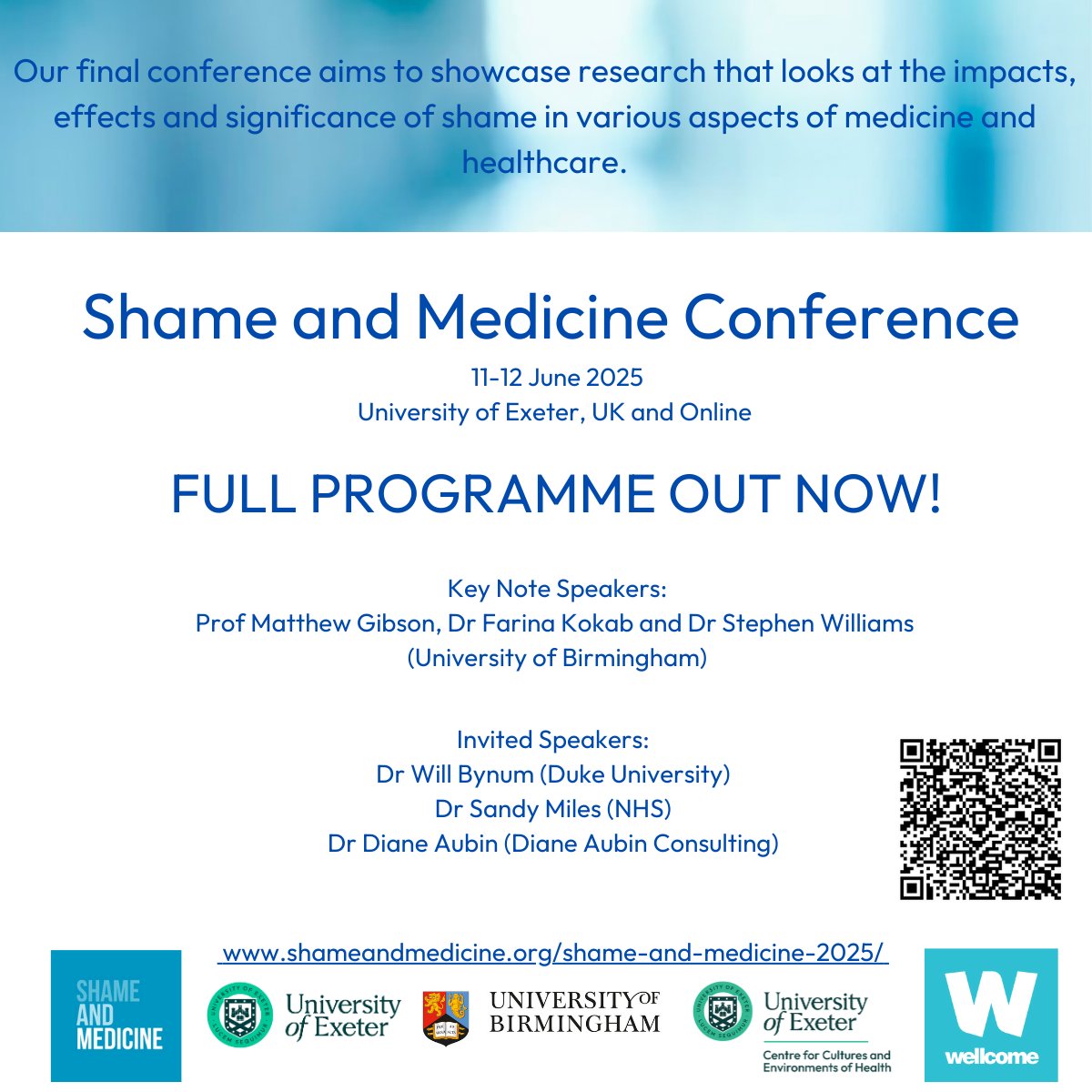 Shame&Medicine (@shame_medicine) on Twitter photo Join <a href="/shame_medicine/">Shame&Medicine</a> for our end of project #conference
Programme: shameandmedicine.org/wp-content/upl…
Registration:
store.exeter.ac.uk/conferences-an…
<a href="/uniofexeHLS/">University of Exeter Faculty of Health & Life Sci</a> <a href="/UniOfExeterHASS/">Faculty of Humanities, Arts & Social Sciences</a> <a href="/wellcometrust/">Wellcome</a> Join <a href="/shame_medicine/">Shame&Medicine</a> for our end of project #conference
Programme: shameandmedicine.org/wp-content/upl…
Registration:
store.exeter.ac.uk/conferences-an…
<a href="/uniofexeHLS/">University of Exeter Faculty of Health & Life Sci</a> <a href="/UniOfExeterHASS/">Faculty of Humanities, Arts & Social Sciences</a> <a href="/wellcometrust/">Wellcome</a>
