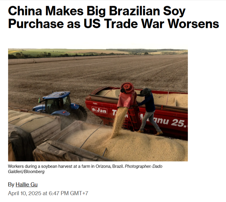 PropertySharem1's tweet photo. Before Trump’s tariffs, China was the top buyer of U.S. soybeans. But the trade war changed that—Brazil is now China’s biggest supplier.

What does this mean for American farmers?

Roughly half of U.S. soybeans are exported to China. With retaliatory tariffs and shrinking market access, farmers are feeling the squeeze.

The American Soybean Association calls the situation “very concerning.”