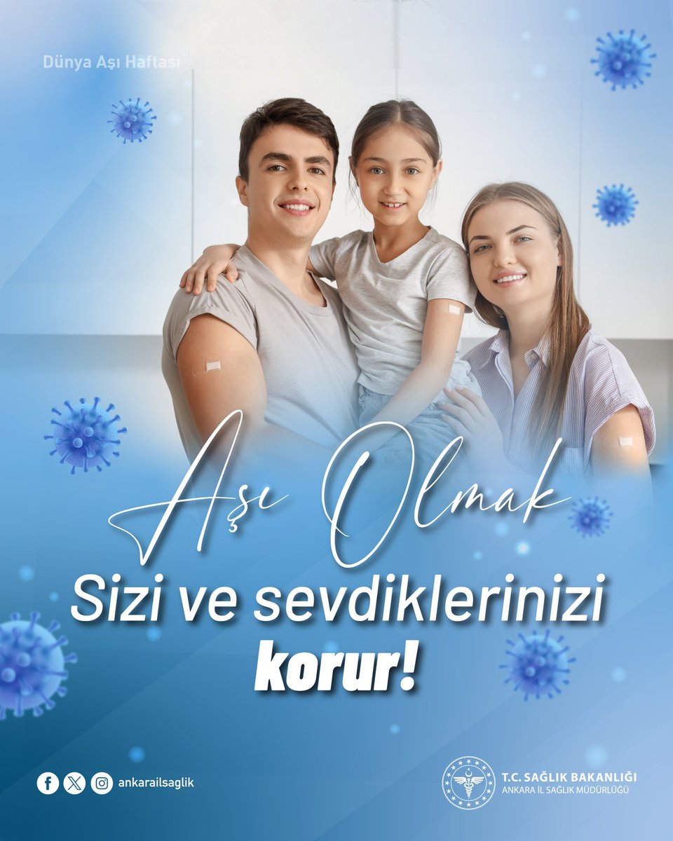 Aşı Olmak sizi ve sevdiklerinizi korur!

Aşılar, bireysel ve toplumsal bağışıklığı güçlendirerek, sağlık alanındaki ilerlemeleri en etkili şekilde hayata geçirir. Sağlığınızı ve sevdiklerinizi korumak adına, aşı olmanın hayati öneme sahip olduğunu unutmayın.

 #DünyaAşıHaftası