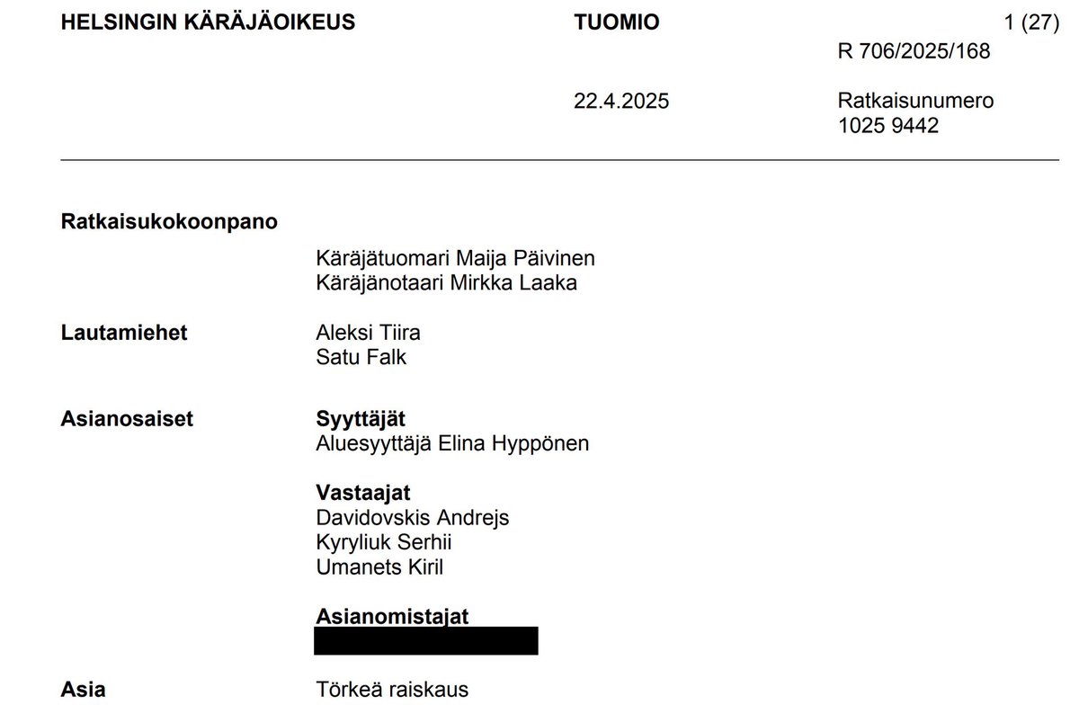 JapePuntila's tweet photo. @iltalehti_fi ”Helsingin käräjäoikeus hylkäsi kaikki Baltzaria vastaan nostetut syytteet helmikuussa 2022.”
Vasta hovissa alkoi oikeus toteutua.
Helsingin käräjäoikeus on täysin vasemmisto-woken saastuttama.
#oikeus
#baltzar https://t.co/gn4UgpP7Mm
