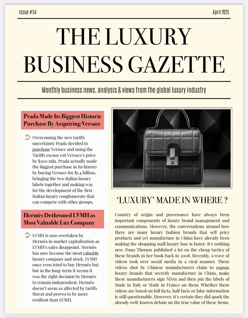 Psychographism's tweet photo. NEW ISSUE! 📰

The new issue of The Luxury Business Gazette is ready with news on luxury provenance, M&amp;As, European family offices, global art market and more…

For the full PDF with links visit: https://t.co/WSJfOUb2DH

#luxury #brands #wealth https://t.co/MZk7iNyEQ8