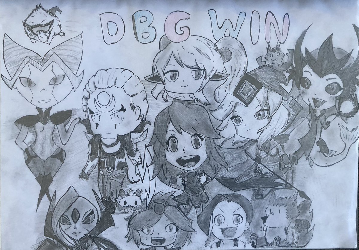 Ptit dessin pour l’équipe de <a href="/DBGesport/">DBG Esports</a> 
Bien joué pour la run 😉
#DBGWIN
