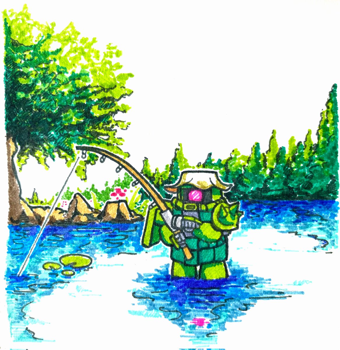 Doodlebird14's tweet photo. I got new. Colored pens!! Anyone wanna request a doodle? https://t.co/3IjExLukHR