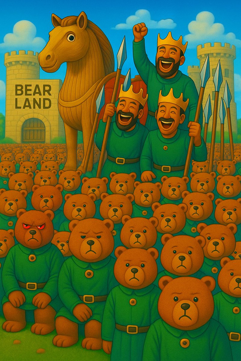 cryptomilad_'s tweet photo. Something’s brewing in Bear Land...
The trojan bull is inside.
The bears are clueless.
The Kings are laughing.
You’ve got one shot before the gates close.
$...... is coming ⚔️🏳⚔️
Don’t say you weren’t warned.
#secretCoin #Solana #CryptoWar #memecooking https://t.co/RrMmOg2kL9