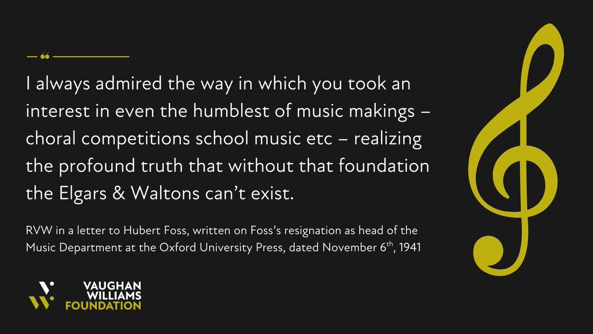 VWFndn's tweet photo. Vaughan Williams on his admiration for Hugo Foss, who had been the head of the music department at the Oxford University Press. https://t.co/ePWRfi3zd2
