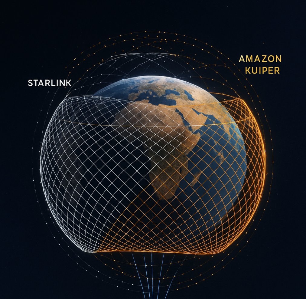 Biibilgi0's tweet photo. Uzayda internet savaşı başladı!
Amazon, Starlink’e rakip oluyor.
İlk 27 uyduyu fırlattı, hedef 3200!
Projenin adı: Project Kuiper
Dünya’nın her köşesine internet götürmek istiyor.
Ama Starlink’in 8000+ uydusu ve 5 milyon kullanıcısı var.💬 Sizce Amazon bu yarışı kazanabilir mi? https://t.co/U9MV5pRnf2