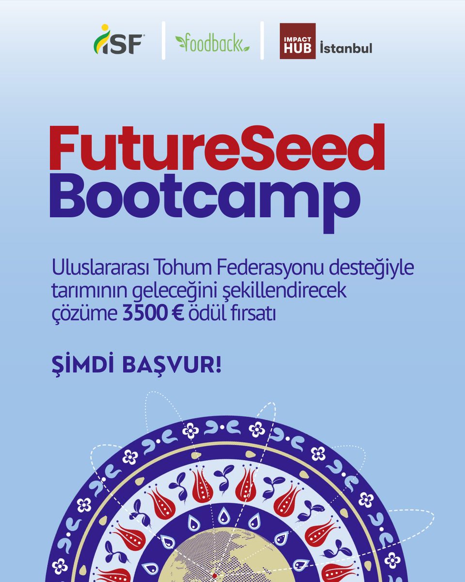 FutureSeed Bootcamp Başvuruları Açıldı – World Seed Congress 2025’te Yerini Al! 🌍💡

📍FutureSeed Bootcamp, 20-21 Mayıs 2025 tarihlerinde İstanbul’da gerçekleşecek.

🗓️ Son başvuru tarihi: 4 Mayıs 2025

🔗 congress.worldseed.org/program/isf-id…