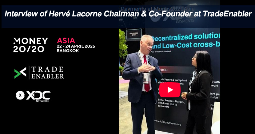 WinstantTech's tweet image. Trade Enabler with XDC Payments at Money 20/20 Asia:
Interview of @lacorne88  Chairman &amp;amp; Co-Founder at TradeEnabler: youtu.be/cygzo7TeH1o 

#TradeEnabler #XDCNetwork #builtonXDC #XDPoS #Blockchain #Innovation #Decentralization #DigitalAssets