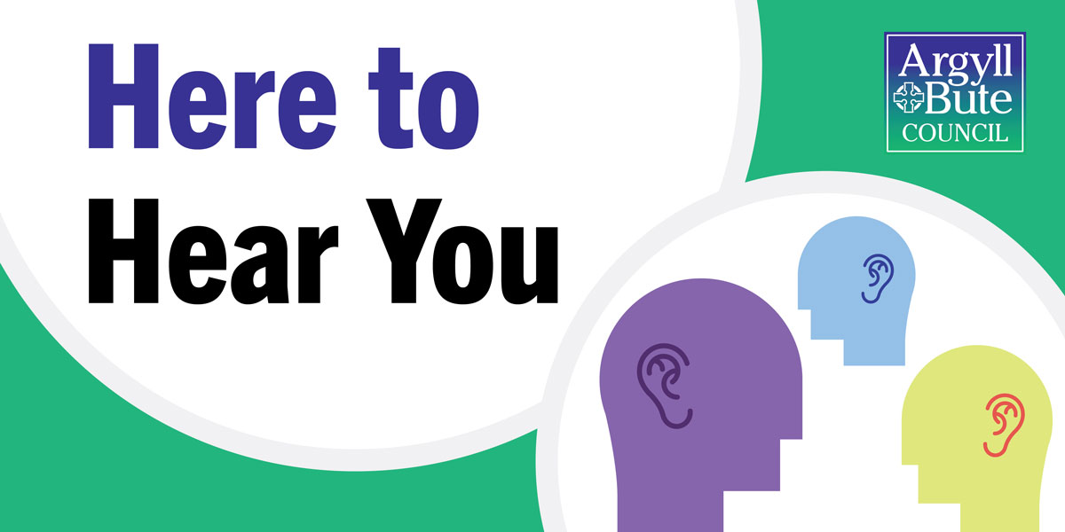 Here to hear you: coming soon to Isle of Bute and Dunoon. Come along and talk with Council Leader Jim Lynch and Chief Exec Pippa Milne about what matters to you locally. 14 May - Rothesay and 15 May - Dunoon. Full details: tinyurl.com/vkhv5wya