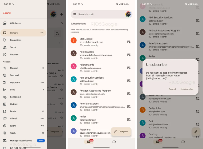 У Gmail з’явилася кнопка для масової відписки від розсилок   Тепер одним кліком можна послати всіх i одразу  Фіча вже на Android, веб і iOS будуть пізніше. Gmail покаже, хто вас задовбав найбільше, і чемно запропонує відписатися.