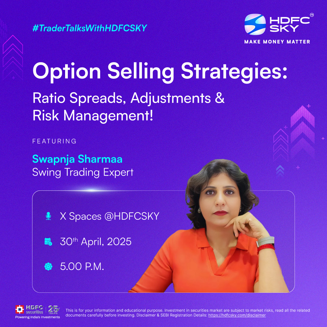 With the swing queen <a href="/Swapnja_Sharmaa/">Swapnja Sha₹maa</a> and hosts - Sonali Palande <a href="/Supra_traders/">Sonali Palande</a> &amp; <a href="/petercutinho/">Peter Cutinho</a>.
Set a reminder now: x.com/i/spaces/1lDGL…

Don't just trade, Make Money Matter!

#HDFCSKY #MakeMoneyMatter