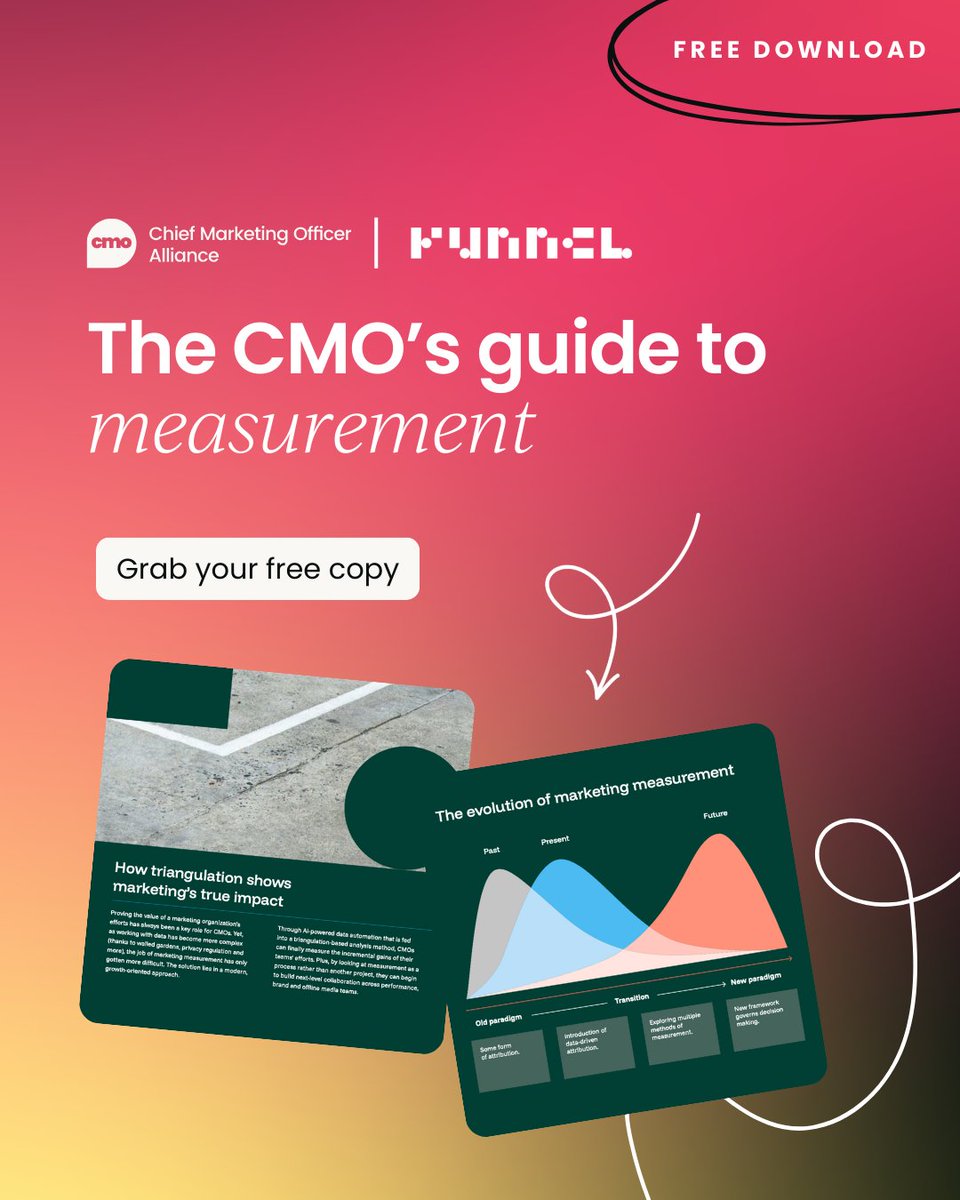 Too much data, not enough clarity?

Today’s marketing landscape is flooded with platforms, privacy regulations, and siloed teams, making measurement a serious challenge.

 The CMO’s Guide to Measurement helps you take control.

 📊 Download the guide: eu1.hubs.ly/H0jGWf50