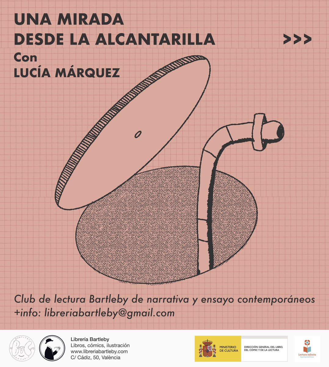 Librería Bartleby (@libbartleby) on Twitter photo 📣 Atención: anunciamos la siguiente cita de nuestro club de lectura ‘Una mirada desde la alcantarilla’, conducido por Lucía Márquez <a href="/Lululonciens/">Lucía Márquez 💫</a> para el domingo 29 de junio de 11.30 a 13.00 h ❤️📚 📣 Atención: anunciamos la siguiente cita de nuestro club de lectura ‘Una mirada desde la alcantarilla’, conducido por Lucía Márquez <a href="/Lululonciens/">Lucía Márquez 💫</a> para el domingo 29 de junio de 11.30 a 13.00 h ❤️📚