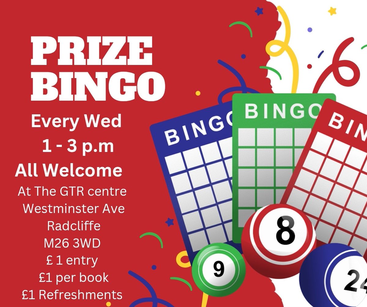 Tomorrow is s full breakfast for £4.50 or Bingo may be your thing <a href="/Bury_GPFed/">BuryGPFed</a> <a href="/wlhowarth/">Wendy Howarth</a> <a href="/burycroquet/">burycroquet</a> <a href="/buryhousingTEO/">Debbie Standring</a> <a href="/burylivewell/">Bury Live Well Service</a> <a href="/CorrieGardeners/">Corrie Gardeners Community Group</a>