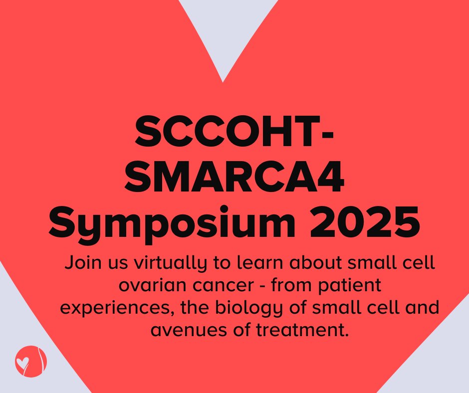 We’re proud to support the SCCOHT-SMARCA4 Symposium 2025 — an event bringing together researchers, clinicians, and patient advocates from around the world to share the latest advances in small cell ovarian cancer research.

Sign up to join: bit.ly/42ObM62