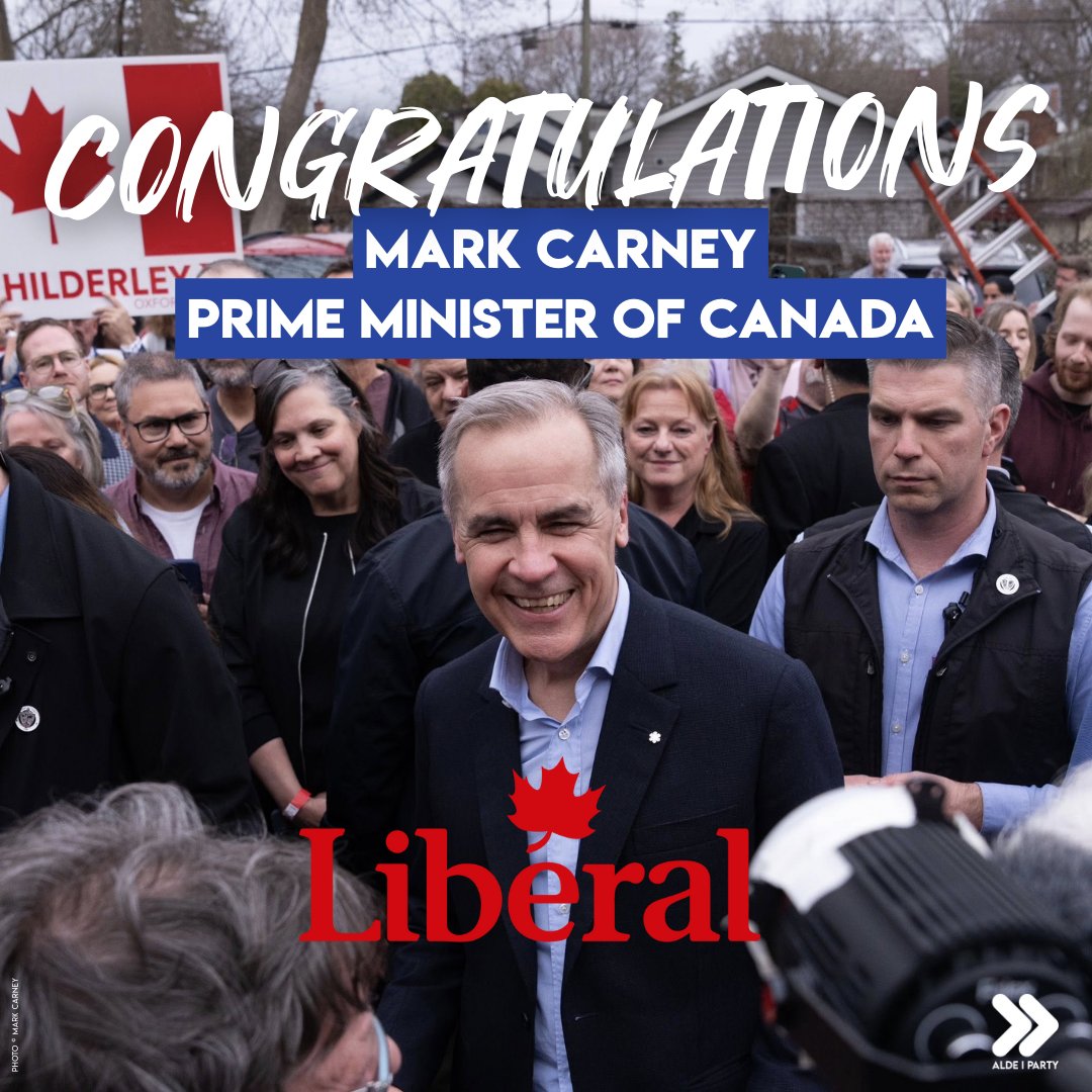 ALDE Party (@aldeparty) on Twitter photo Warm congratulations to <a href="/MarkJCarney/">Mark Carney</a>, Leader of <a href="/liberal_party/">Liberal Party</a>, on becoming Canada's new Prime Minister!
🇨🇦🇪🇺 At a time when our global challenges demand unity, strong ties between Canada and Europe are more vital than ever. Warm congratulations to <a href="/MarkJCarney/">Mark Carney</a>, Leader of <a href="/liberal_party/">Liberal Party</a>, on becoming Canada's new Prime Minister!
🇨🇦🇪🇺 At a time when our global challenges demand unity, strong ties between Canada and Europe are more vital than ever.