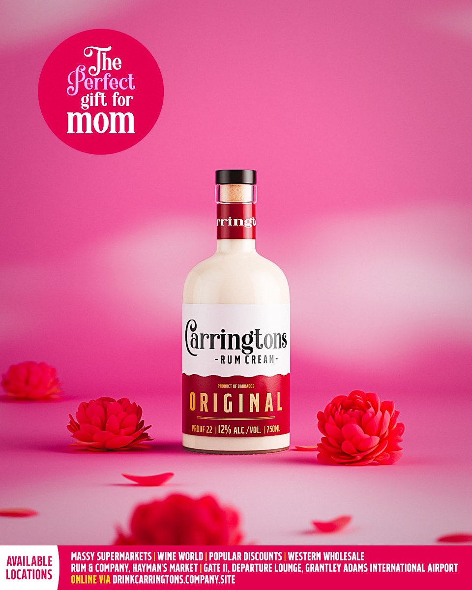 Celebrate the elegance of Mom this Mother’s Day with Carringtons Rum Cream — the perfect sip for the classiest woman you know 💝 

#drinkcarringtons