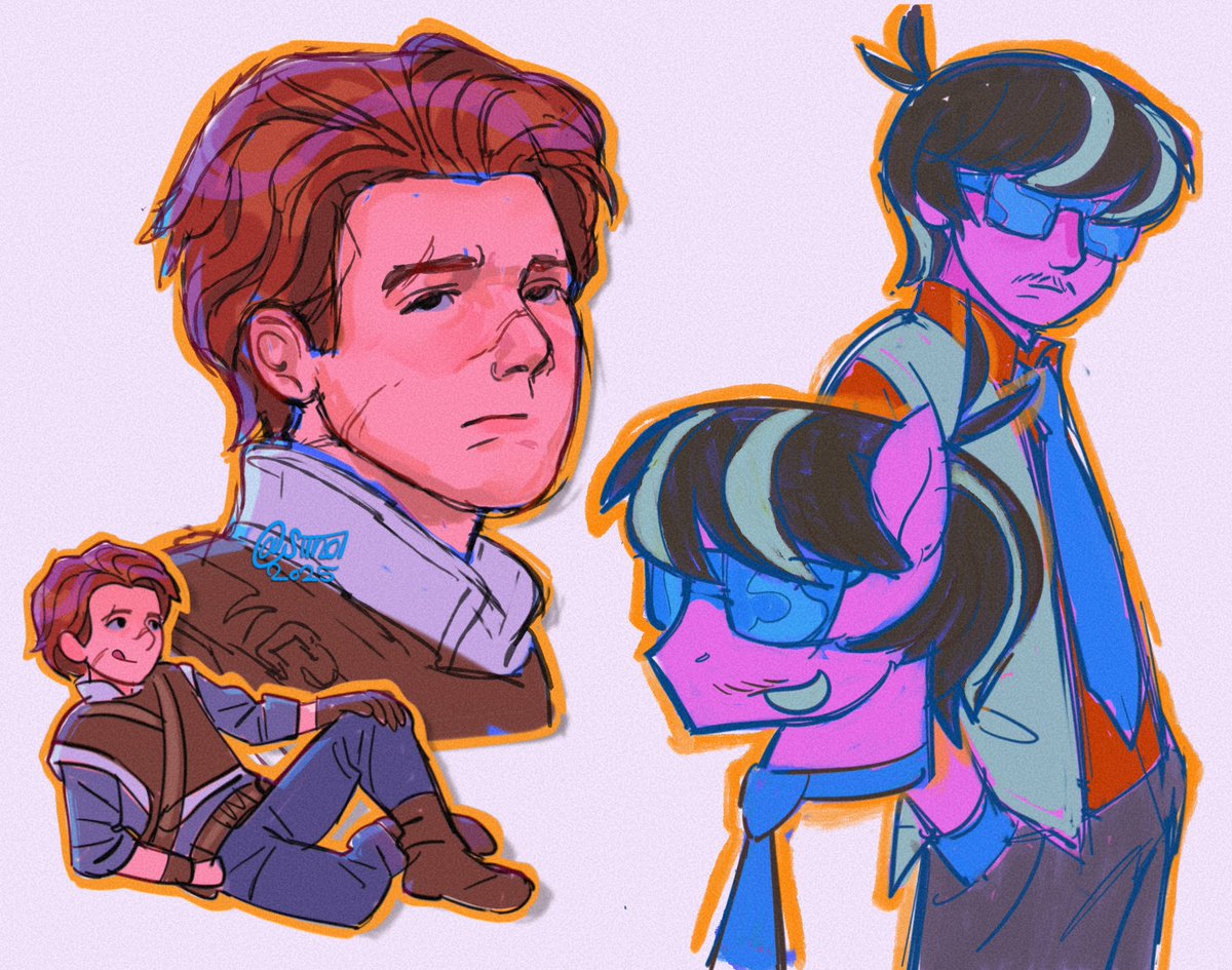 No particular reason as to why they're in the same canvas