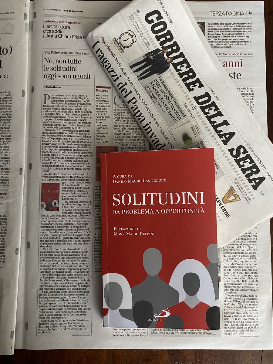 DaniloCastigli2's tweet photo. Oggi sul @corriere il mio libro #solitudini @edizionisanpaolo Dioincidenze: memoria liturgica della Beata Itala Mela, oblata benedettina. https://t.co/S0cftQJbfo