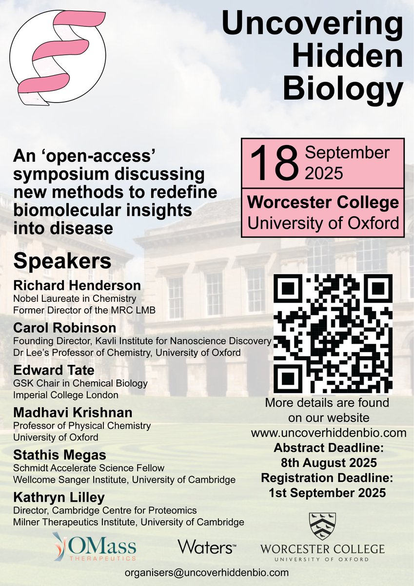 Robinson Research Group (@cvr_research) on Twitter photo Two of our DPhil students, Jack and Sophie are organising a one-day open access symposium <a href="/WorcCollegeOx/">Worcester College, Oxford</a>: Uncovering Hidden Biology in September 2025. Check out their website: uncoverhiddenbio.com for more information about attending! <a href="/UHB2025/">Uncovering Hidden Biology 2025</a> #uhb2025 Two of our DPhil students, Jack and Sophie are organising a one-day open access symposium <a href="/WorcCollegeOx/">Worcester College, Oxford</a>: Uncovering Hidden Biology in September 2025. Check out their website: uncoverhiddenbio.com for more information about attending! <a href="/UHB2025/">Uncovering Hidden Biology 2025</a> #uhb2025