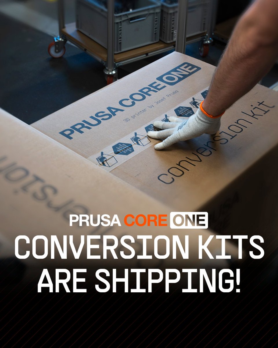 Good news for all of you who are looking forward to upgrading your own MK4S to our newest Prusa CORE One! As promised, the first Conversion Kits are now shipping! 📦🚛